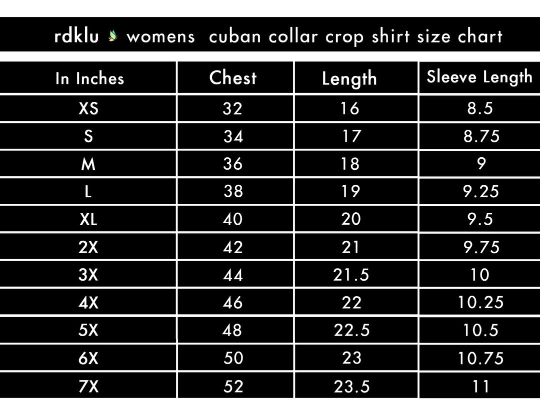 Crop Shirt - RDKLU CUBAN COLLAR CROP SHIRT#305