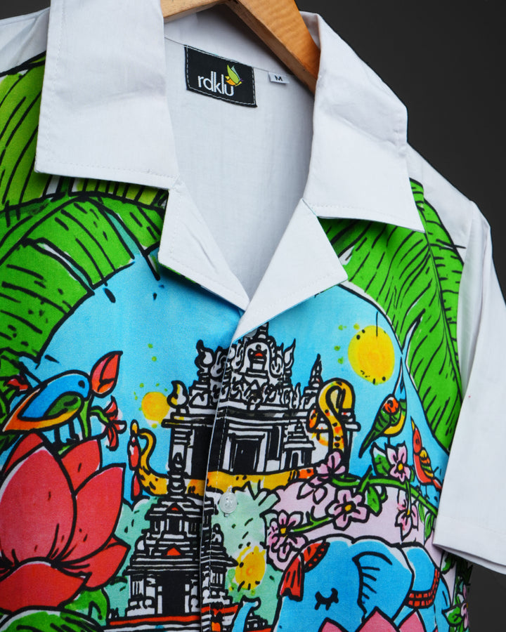 Heritage Paradise * Printed Cuban Collar Shirt #186