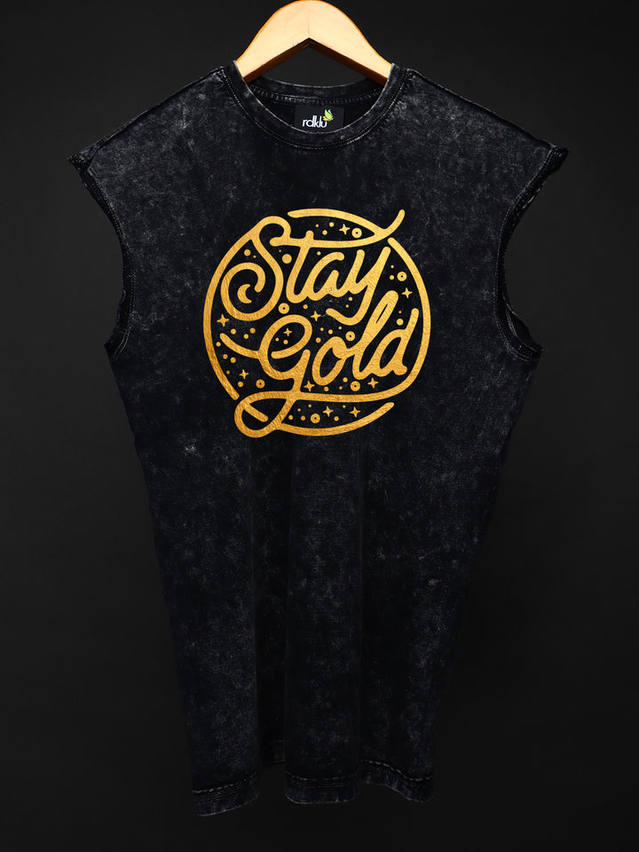 WASHED OUT PRINTED SLEEVELESS VEST #13