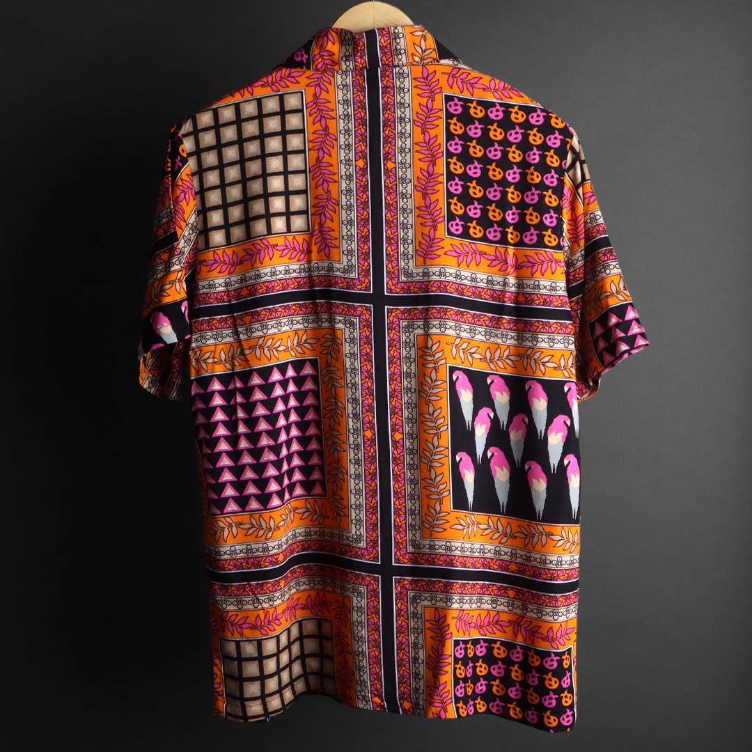 MOONRISE- Printed Cuban Collar Shirt For Men #113