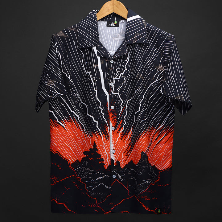 PRALAYA * Cuban Collar Shirt For Men #134