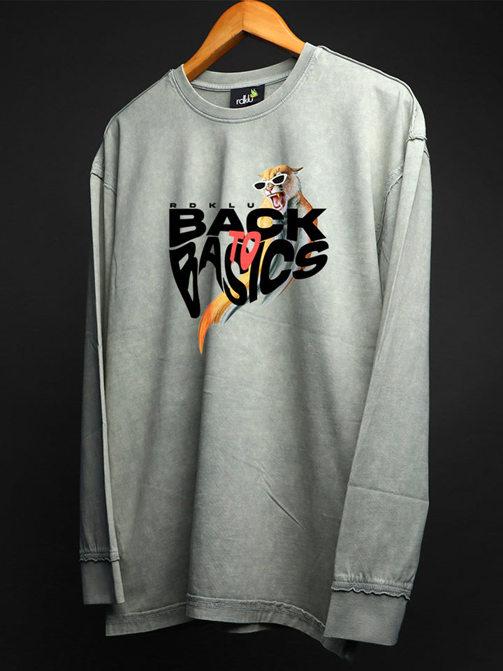 SILVER HAZE * WASHED OUT Printed SWEATSHIRT #20