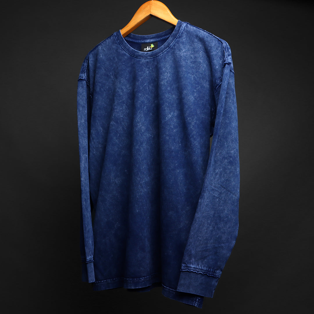 OCEAN FADE - RAW EDGE * ACID HEAVY GSM SWEATSHIRT #17