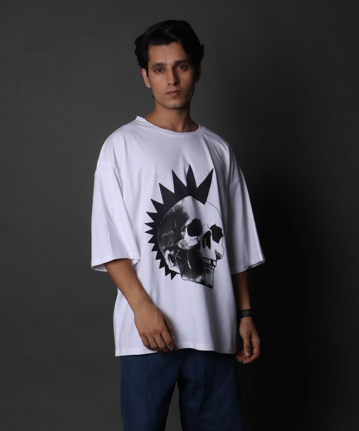 Printed Oversized Tee - NOGGIN * MEN'S COTTON PRINTED OVER SIZE TEE#66