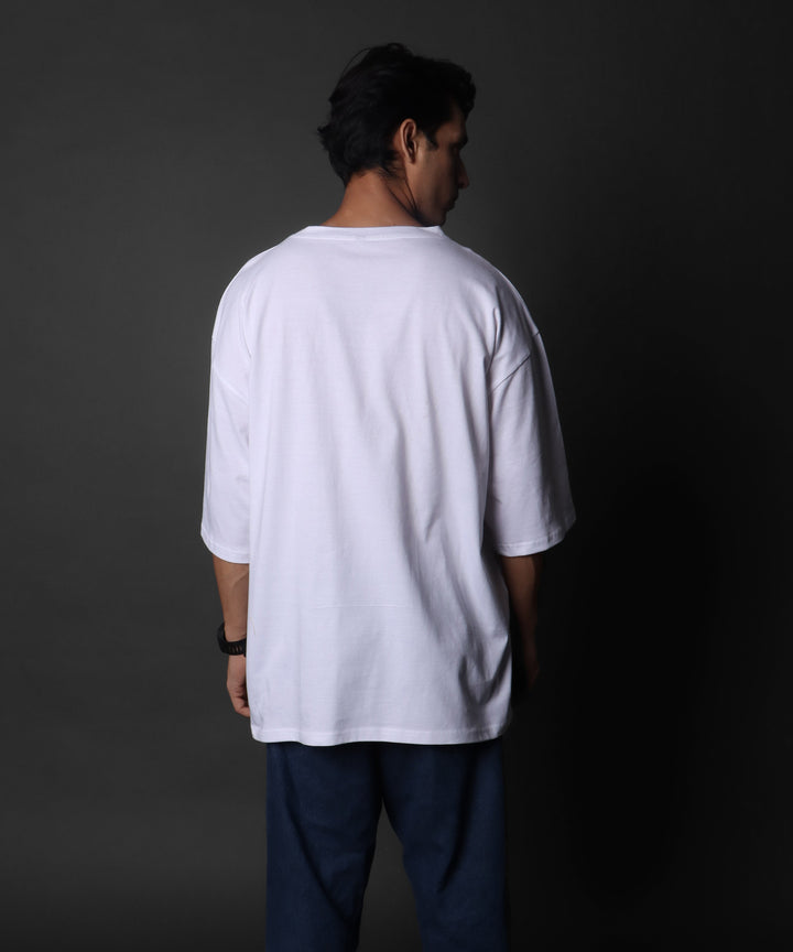 Printed Oversized Tee - NOGGIN * MEN'S COTTON PRINTED OVER SIZE TEE#66