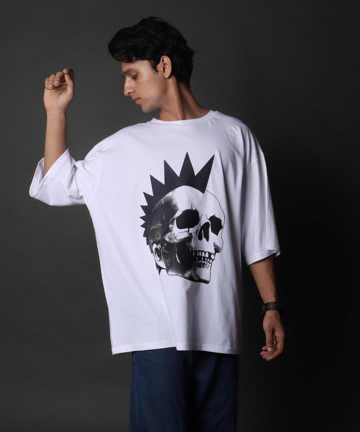 Printed Oversized Tee - NOGGIN * MEN'S COTTON PRINTED OVER SIZE TEE#66