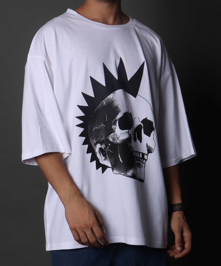 Printed Oversized Tee - NOGGIN * MEN'S COTTON PRINTED OVER SIZE TEE#66