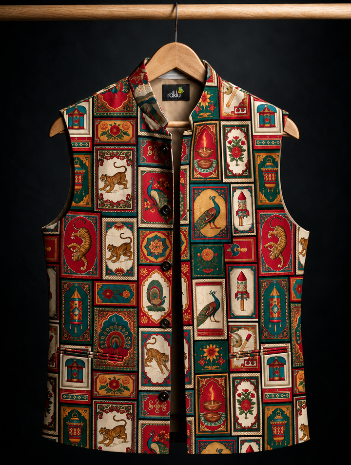 Utsav Chitra Printed Waistcoat #20