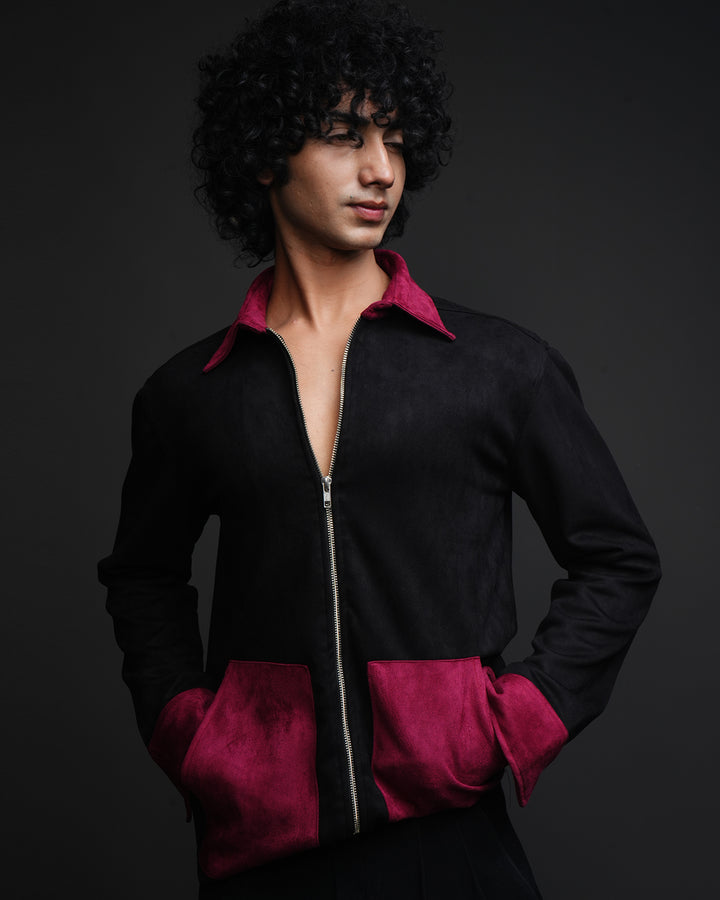 The Burgundy Edit * Suede Zip Shirt #178