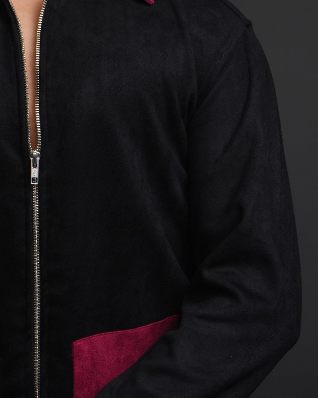 The Burgundy Edit * Suede Zip Shirt #178