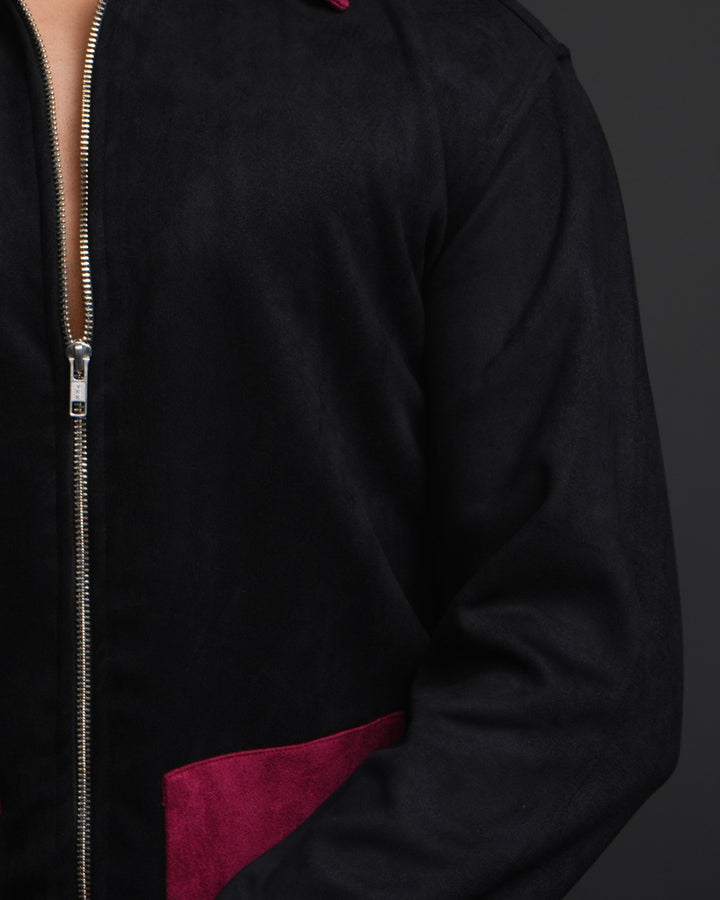 The Burgundy Edit * Suede Zip Shirt #178