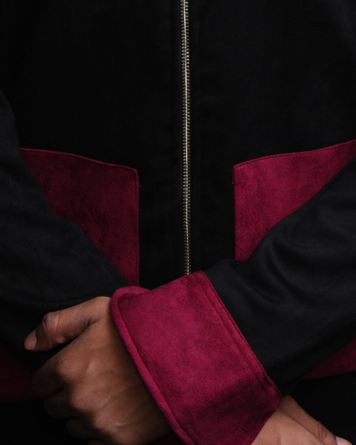 The Burgundy Edit * Suede Zip Shirt #178