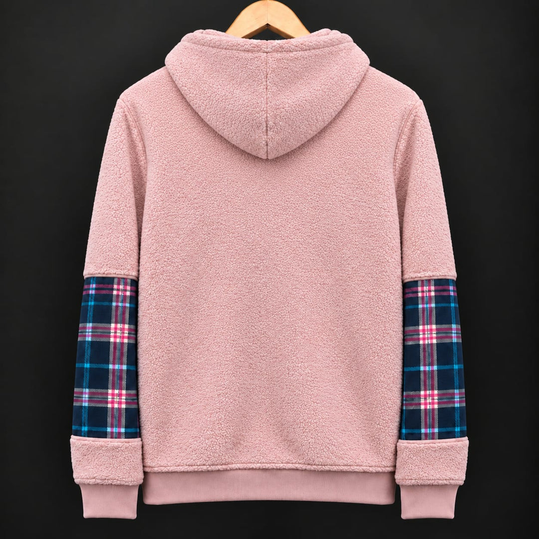 UNISEX Soft pink Flannel Hoodie #40