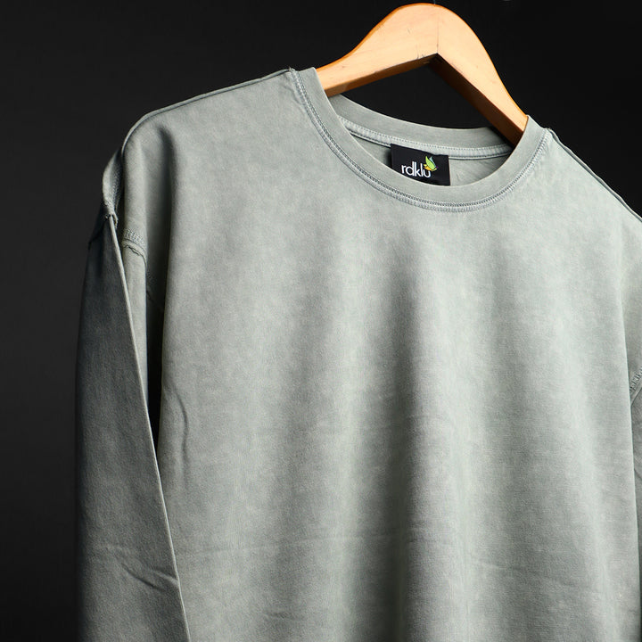 SILVER HAZE - RAW EDGE * ACID HEAVY GSM SWEATSHIRT #16