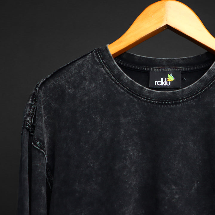 CARBON BURN - RAW EDGE * ACID HEAVY GSM SWEATSHIRT #14