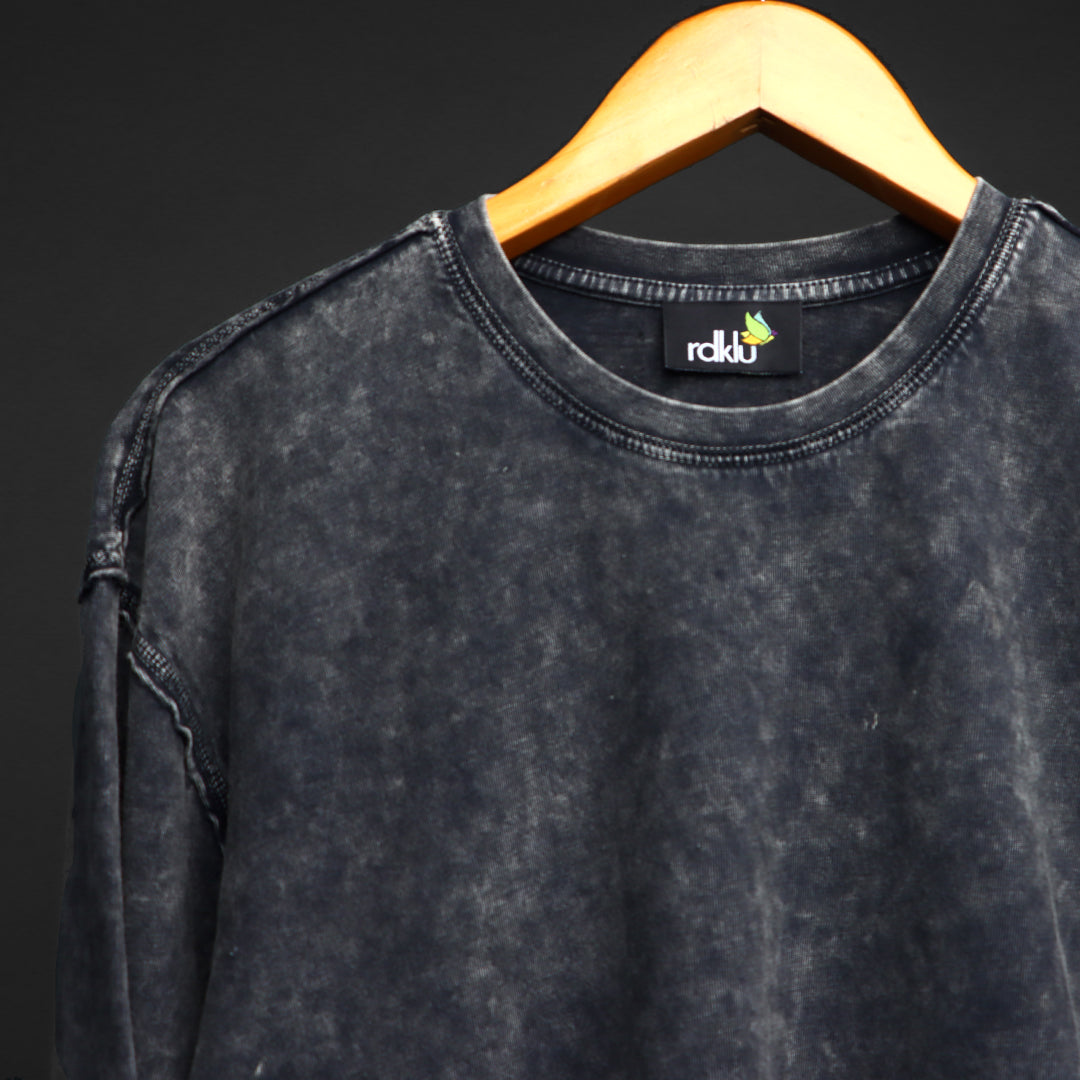STEEL ASH - RAW EDGE * ACID HEAVY GSM SWEATSHIRT #13
