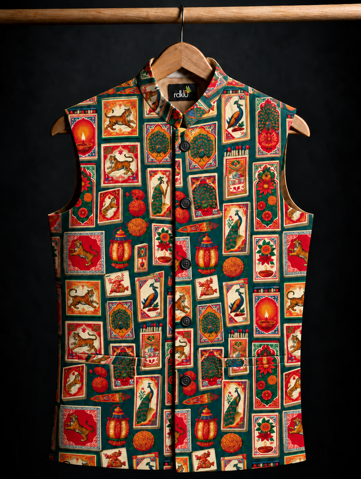 Shahi Chitra Printed Waistcoat #21