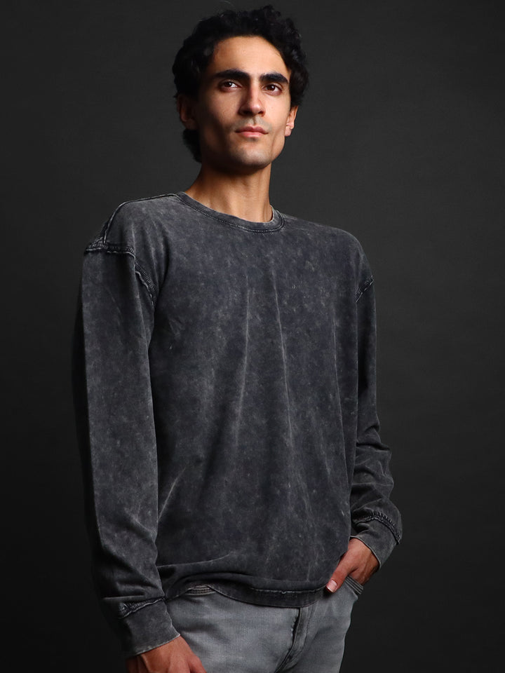 STEEL ASH * WASHED OUT BASIC BASIC LONGSLEEVES TEE #11
