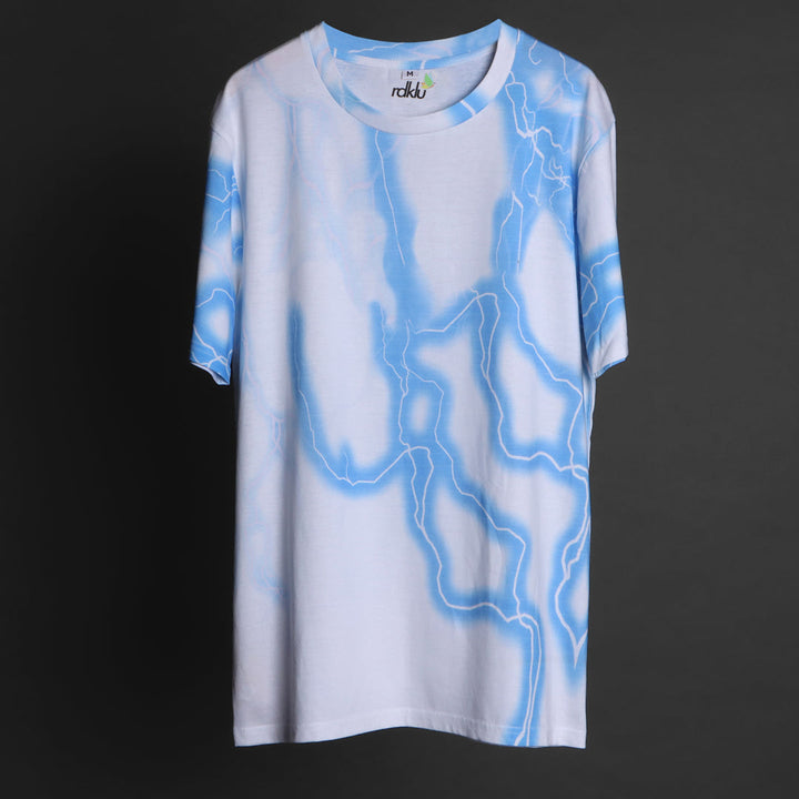 Cotton Printed Tees - Lightning Crashes - RDKLU-Cotton Printed Tee#6