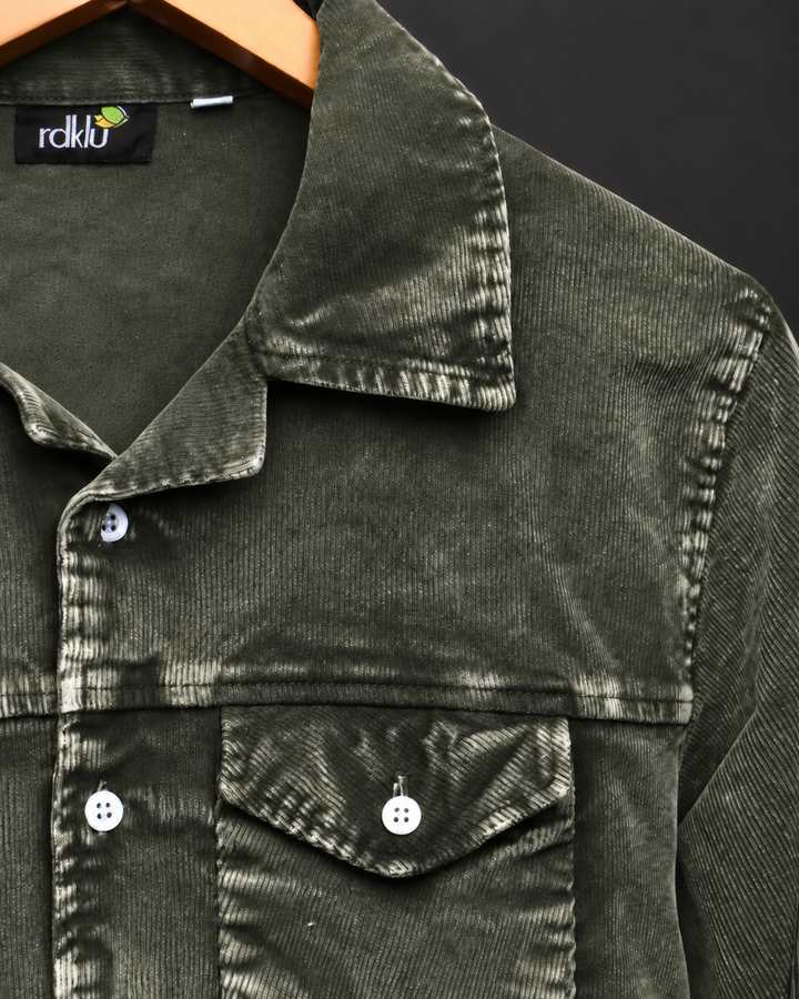 Fernwood Corduroy acid wash Shirt #166