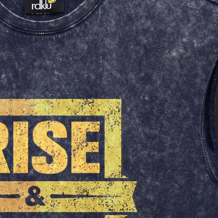 WASHED OUT PRINTED SLEEVELESS VEST #14