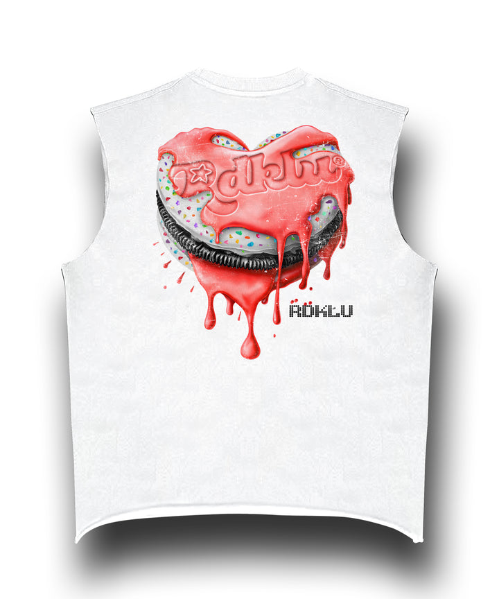 Melted - Heavy GSM Cotton Sleevless Vest#3