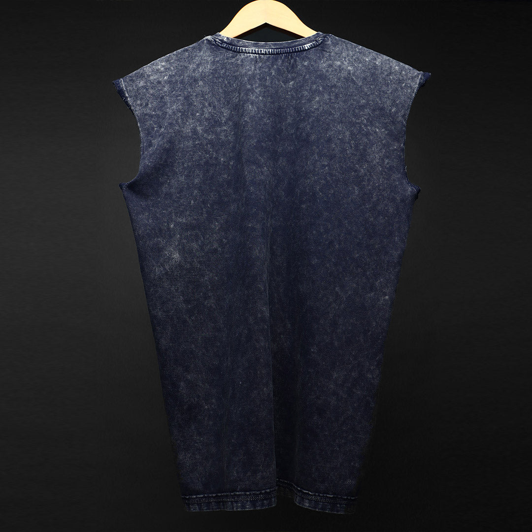 WASHED OUT PRINTED SLEEVELESS VEST #14