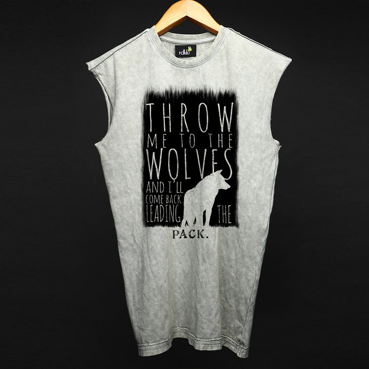 WASHED OUT PRINTED SLEEVELESS VEST #17