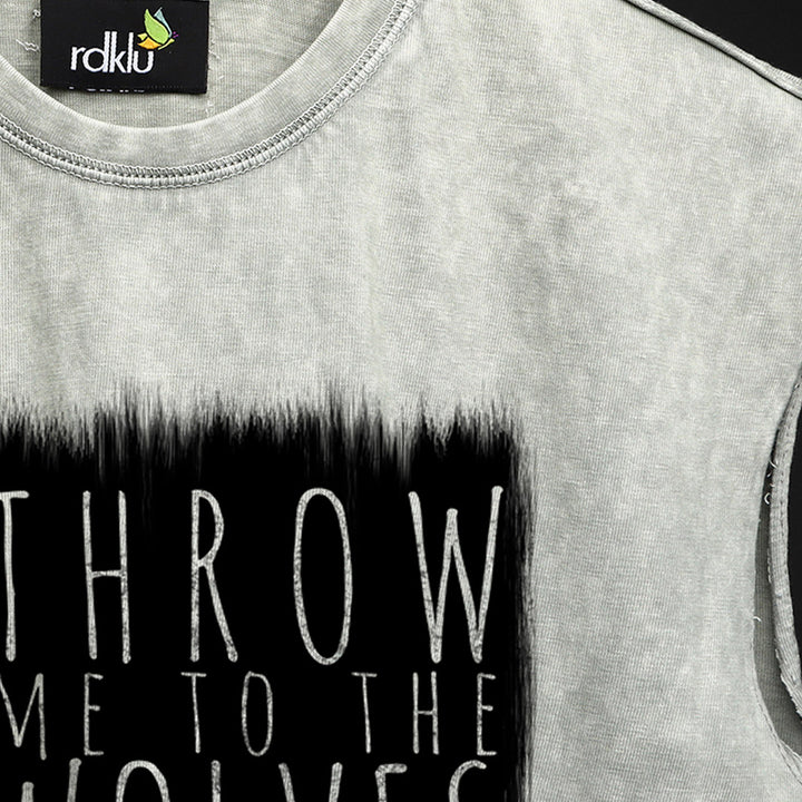 WASHED OUT PRINTED SLEEVELESS VEST #17