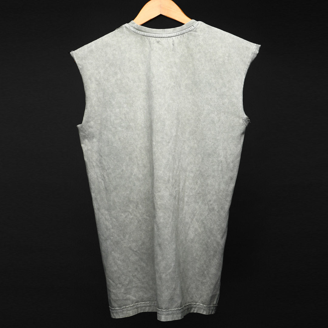 WASHED OUT PRINTED SLEEVELESS VEST #17