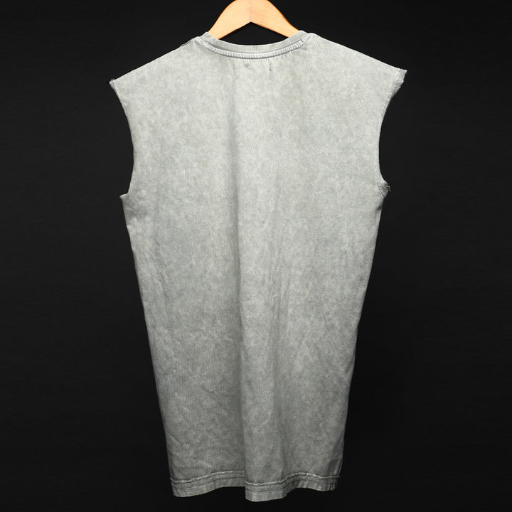 WASHED OUT PRINTED SLEEVELESS VEST #17