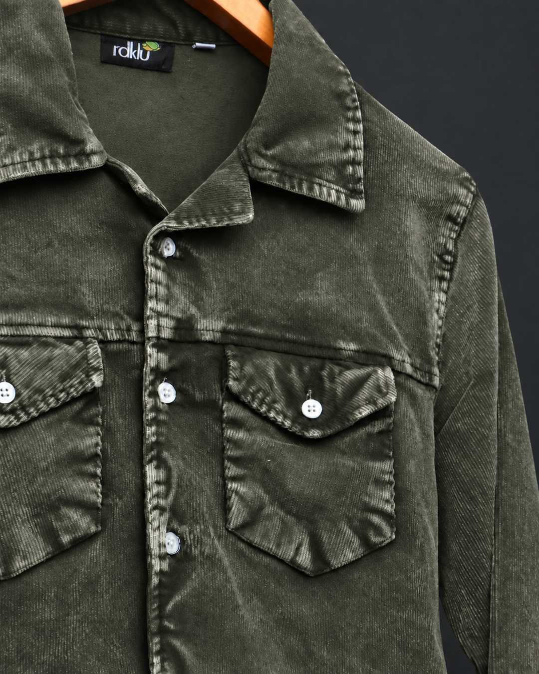 Fernwood Corduroy acid wash Shirt #166