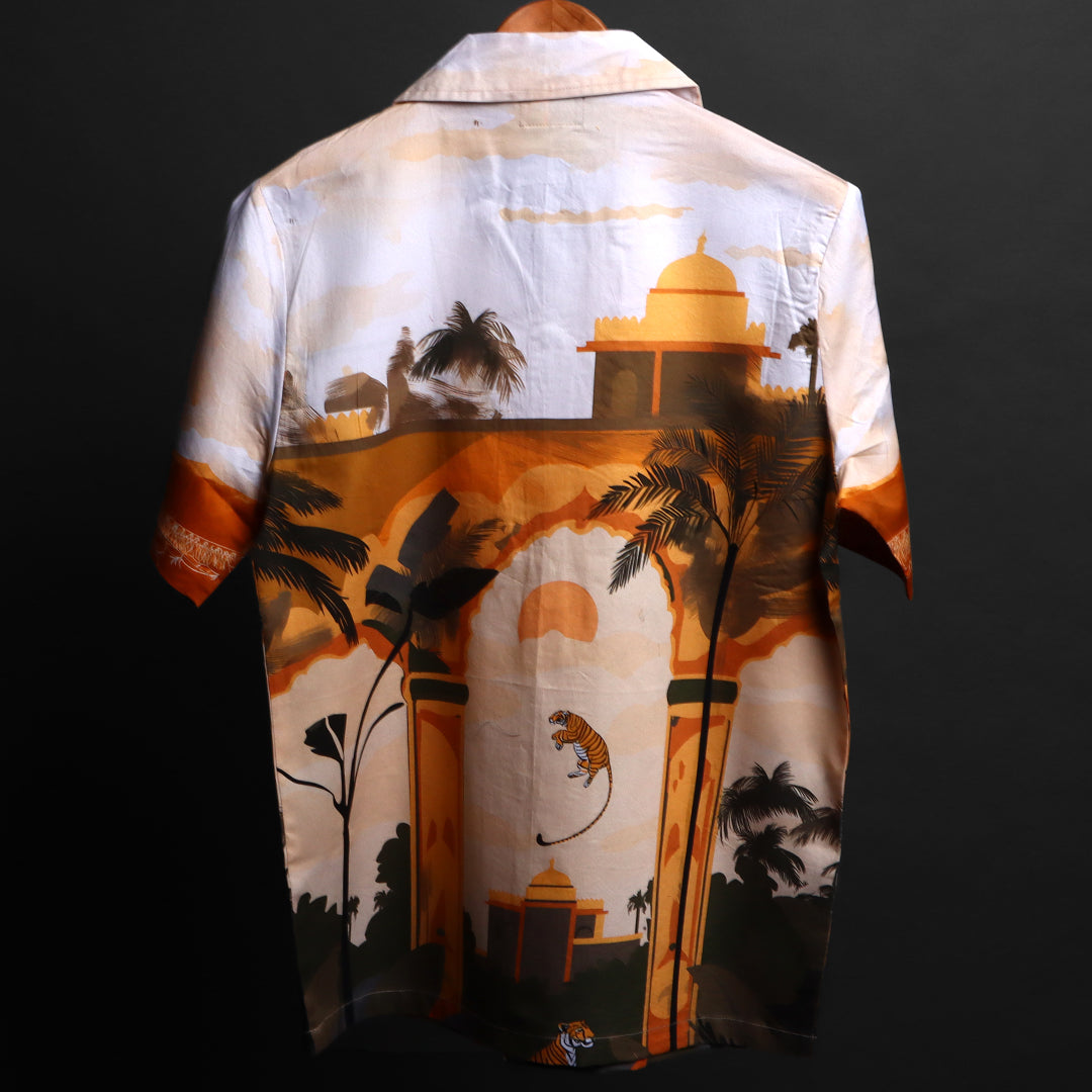 PRINTED Cuban Collar Shirt #156