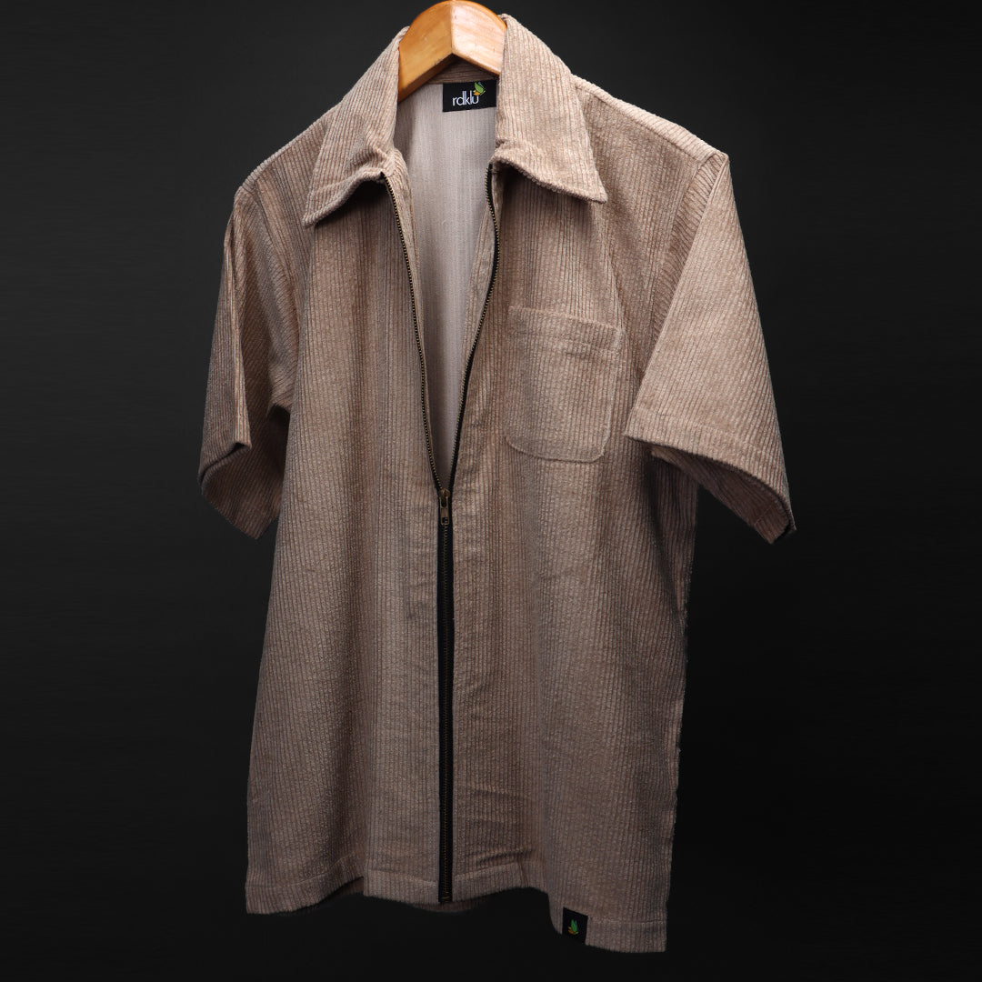 Corduroy Zipper Shirt #136