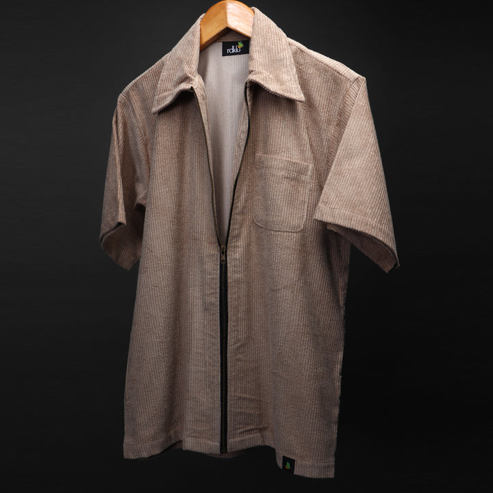 Corduroy Zipper Shirt #136