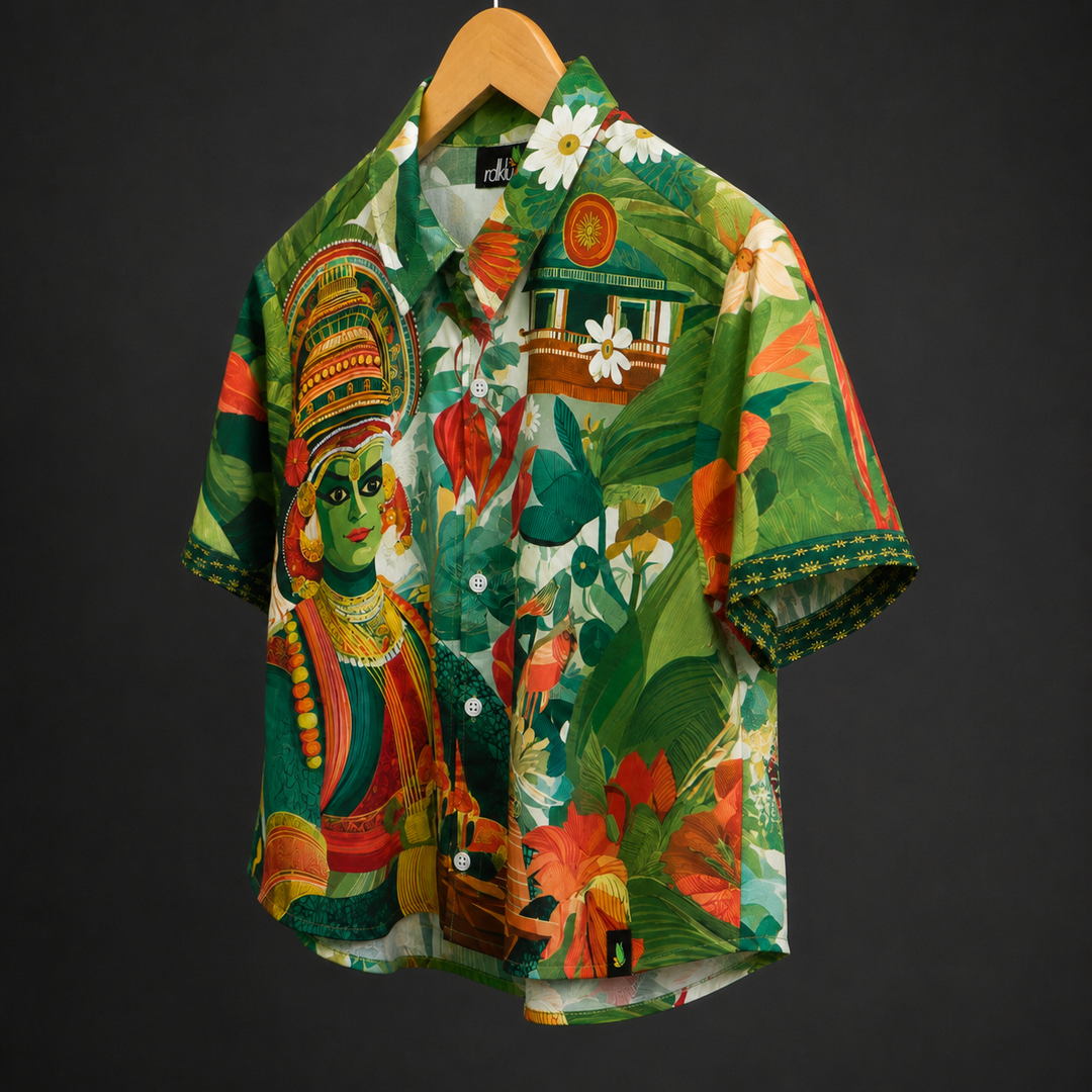 PACHA * Printed CROP SHIRT#464