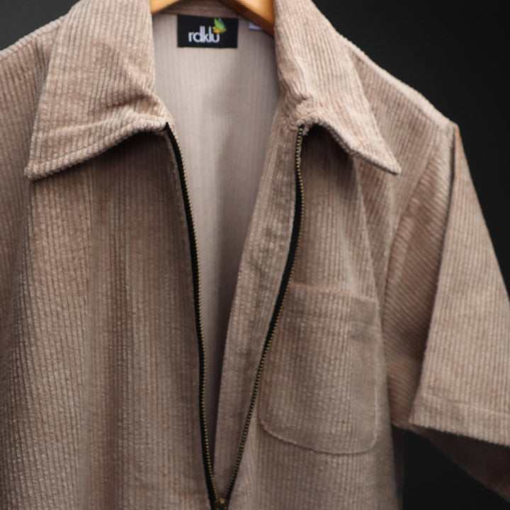 Corduroy Zipper Shirt #136