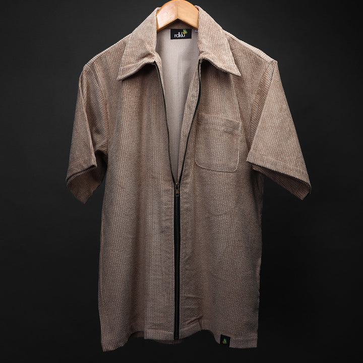 Corduroy Zipper Shirt #136