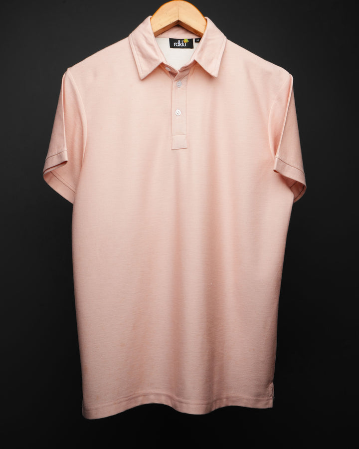Peach Horizon * Printed Polo Tee#51