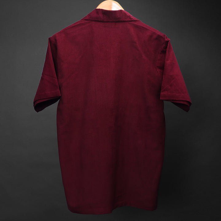 Crimson * Corduroy Zipper Shirt #132