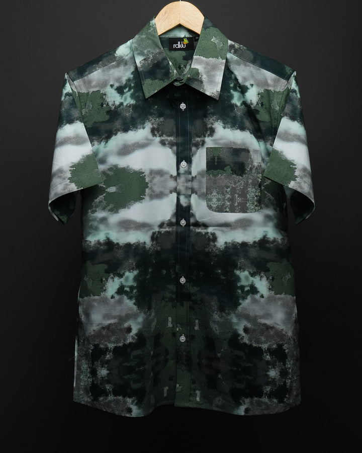 Phantom Green - Printed Shirt For Men #168