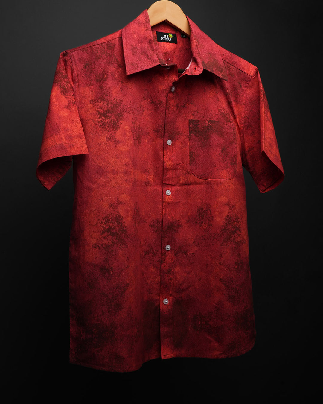 Molten Red - Printed Shirt For Men #164