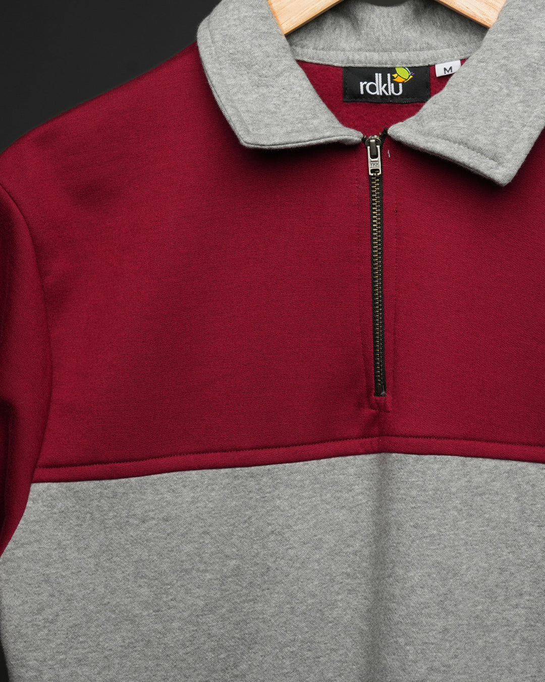Merlot* Colourblock  zipper Sweatshirt #16