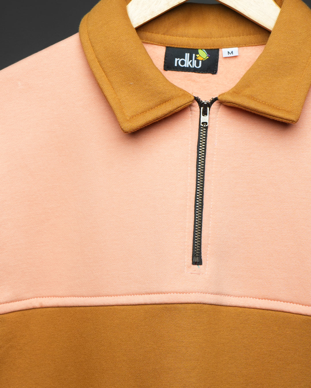 Peach Canyon* Colourblock  zipper Sweatshirt #15