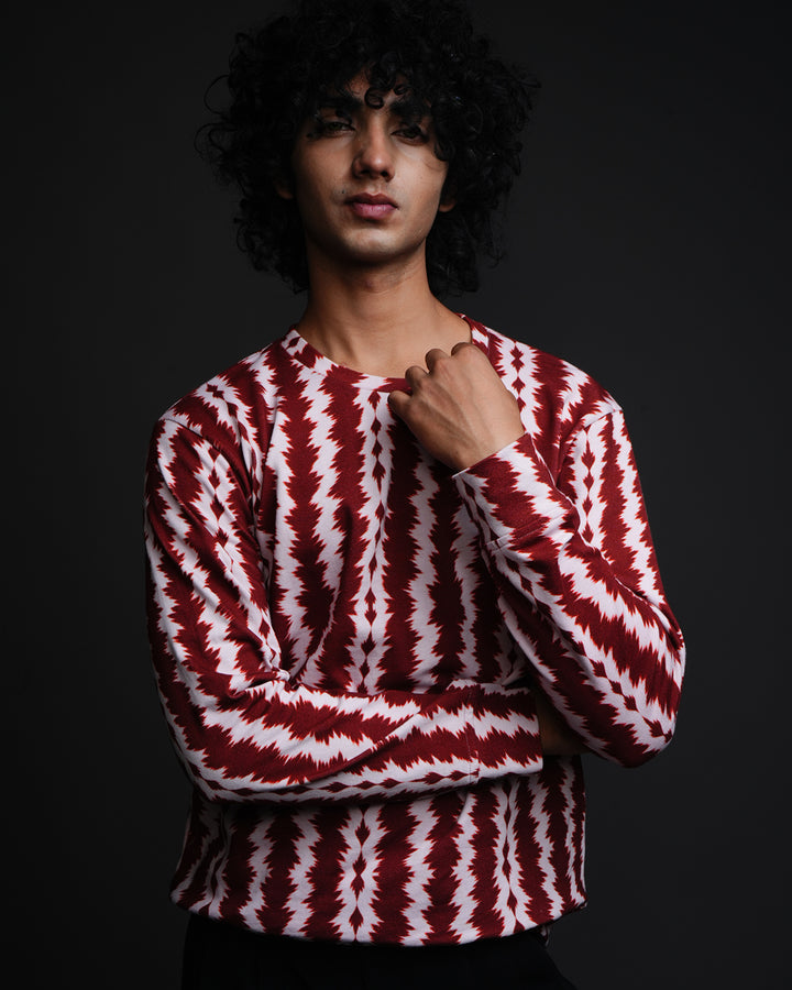 Terracotta * COTTON PRINTED SWEATSHIRT #11