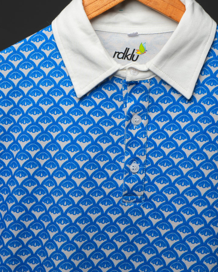 Cobalt Arc* Mens Cotton Printed Polo Tee#67