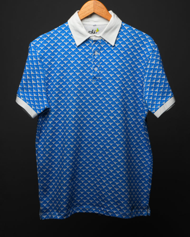 Cobalt Arc* Mens Cotton Printed Polo Tee#67