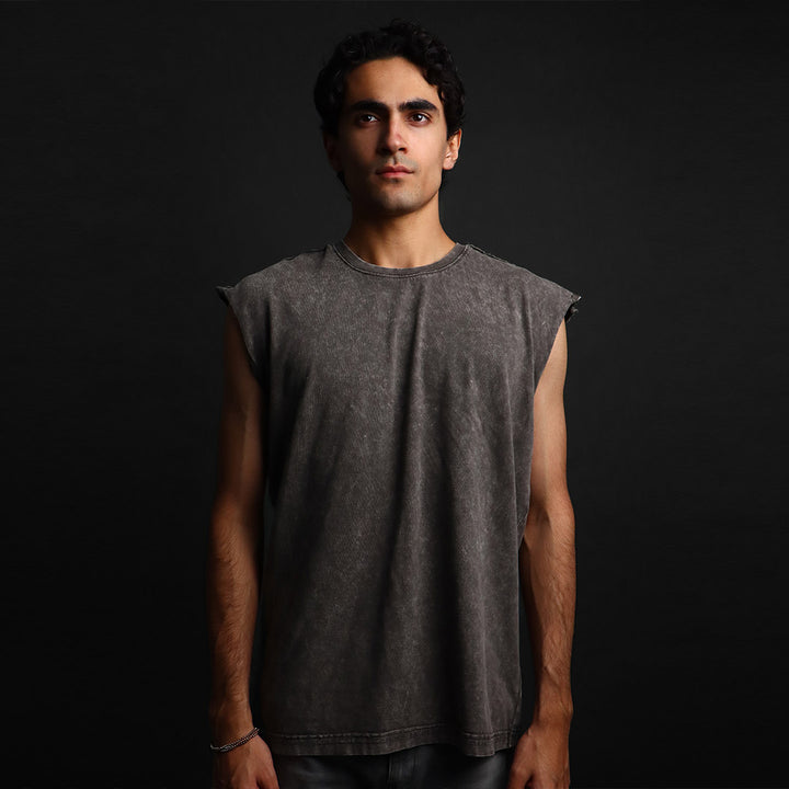 WASHED OUT * SLEEVELESS VEST #14