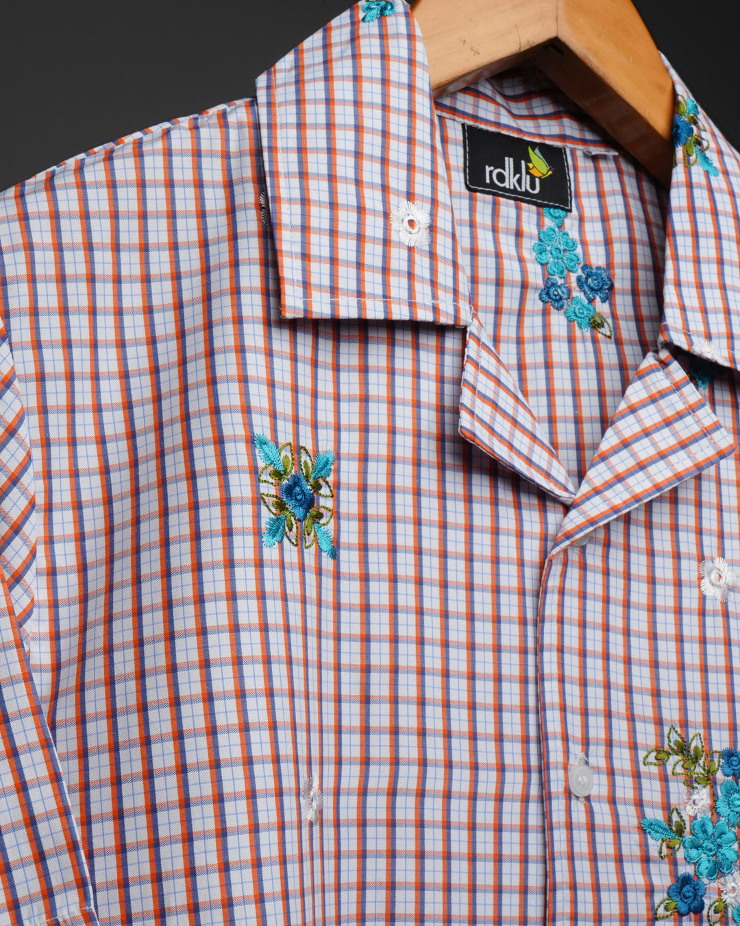 Ocean Flora * Embroidery Shirt #178