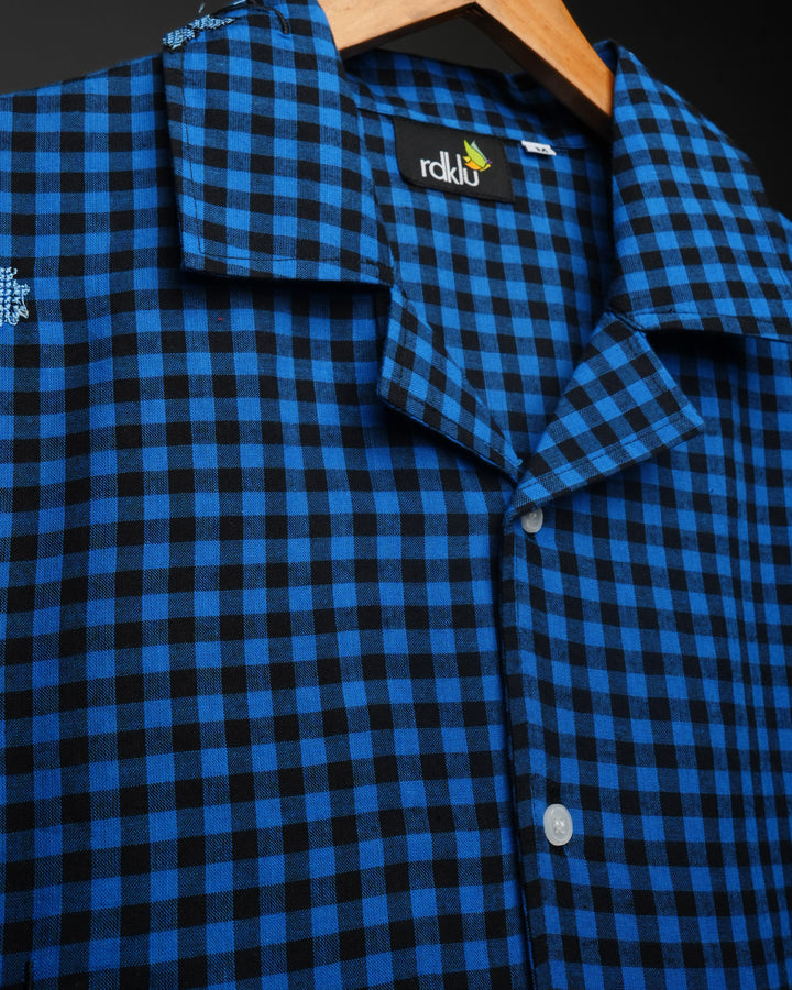 Blue Meadow * Embroidery Shirt #177